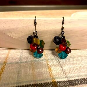 Brand new never worn colorful gem earrings